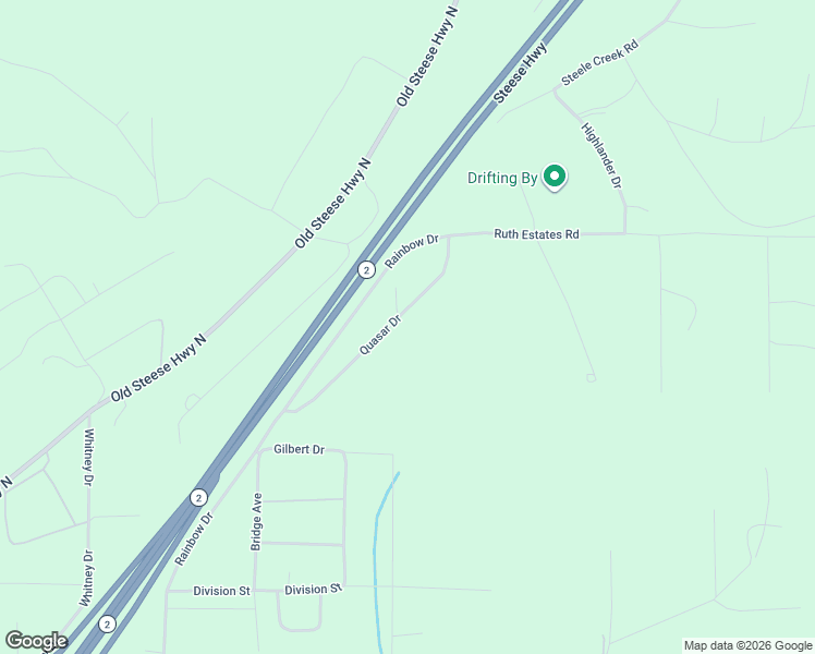 map of restaurants, bars, coffee shops, grocery stores, and more near 794 Quasar Drive in Fairbanks