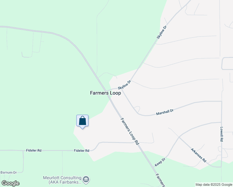 map of restaurants, bars, coffee shops, grocery stores, and more near 818 Skyline Drive in Fairbanks