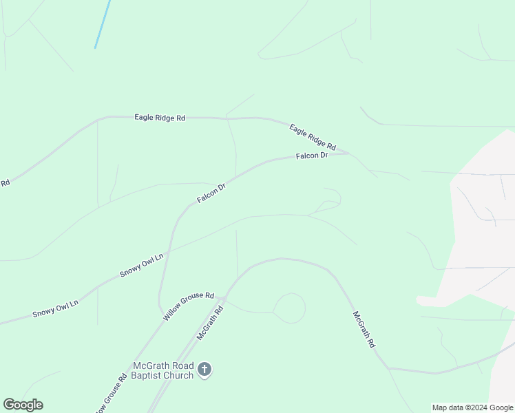 map of restaurants, bars, coffee shops, grocery stores, and more near 172 Snowy Owl Lane in Fairbanks