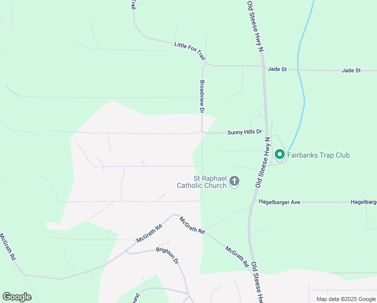 map of restaurants, bars, coffee shops, grocery stores, and more near 1149 Broadview Drive in Fairbanks