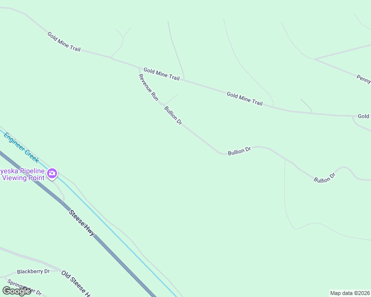 map of restaurants, bars, coffee shops, grocery stores, and more near 325 Bullion Drive in Fairbanks