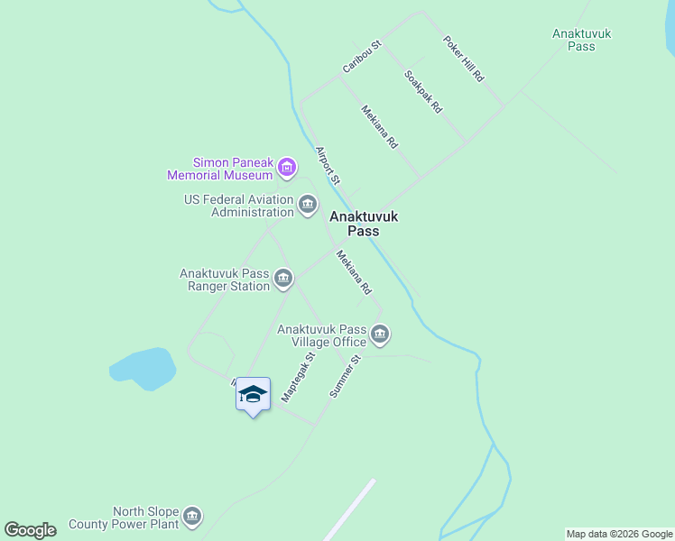 map of restaurants, bars, coffee shops, grocery stores, and more near Soak Pok Road in Anaktuvuk Pass