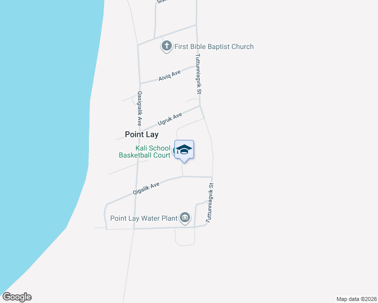 map of restaurants, bars, coffee shops, grocery stores, and more near 1029 Qasigialik Avenue in Point Lay