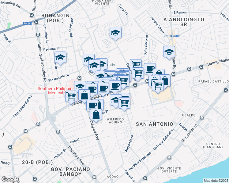 Agdao Davao City Map J.p. Laurel Avenue, Davao City Davao Region - Walk Score