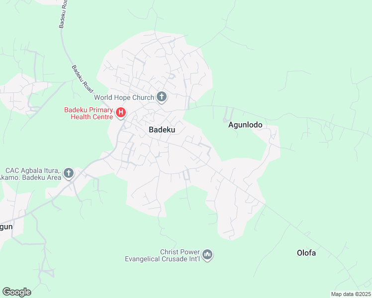 map of restaurants, bars, coffee shops, grocery stores, and more near Badeku Road in Badeku