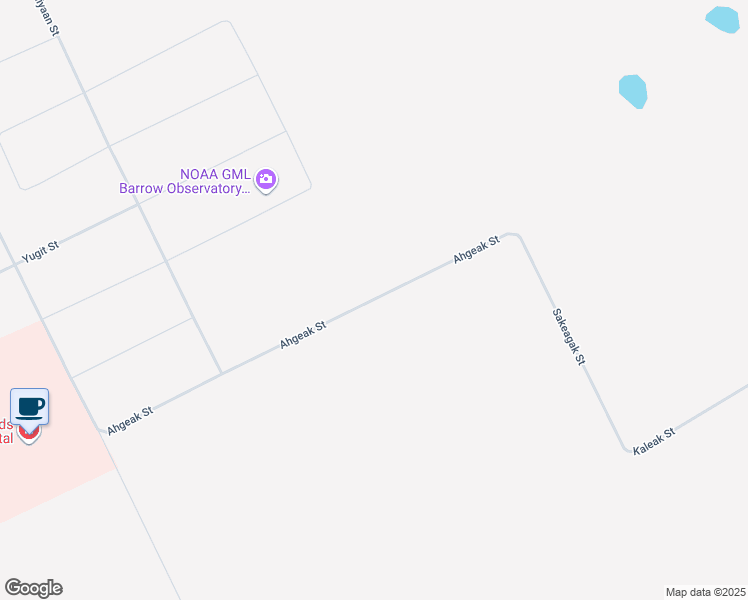 map of restaurants, bars, coffee shops, grocery stores, and more near 10110 Ahgeak Street in Barrow