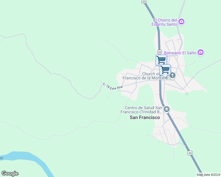 map of restaurants, bars, coffee shops, grocery stores, and more near Calle 78 Este Ana in San Francisco