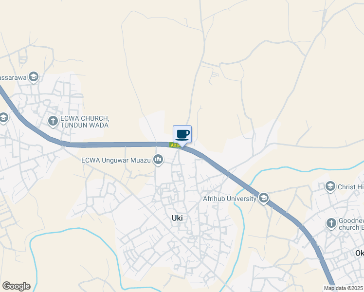 map of restaurants, bars, coffee shops, grocery stores, and more near Abuja-Keffi Road in Karu