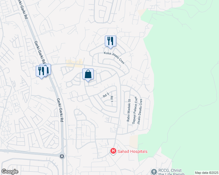 map of restaurants, bars, coffee shops, grocery stores, and more near in Abuja