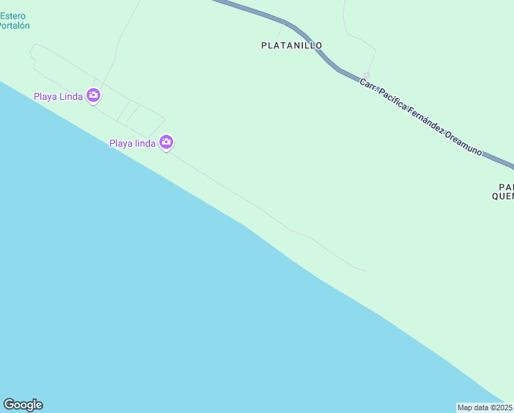 map of restaurants, bars, coffee shops, grocery stores, and more near Playa Linda in Savegre
